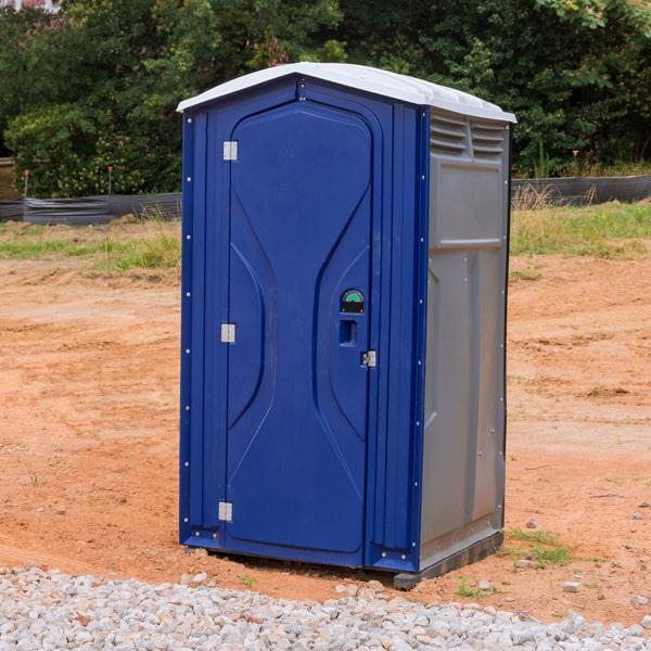 short-term portable restrooms should be serviced frequently, normally once a week